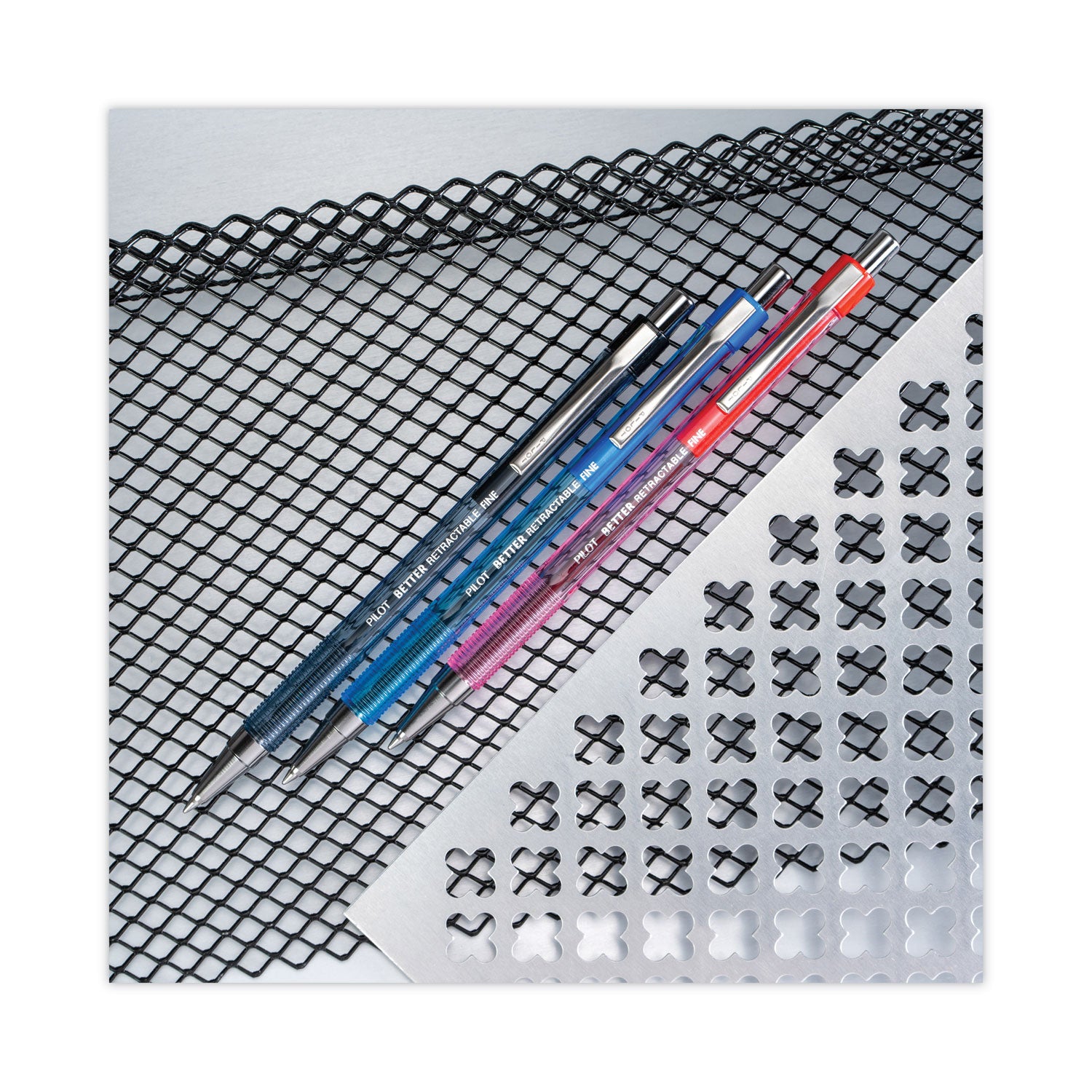 Pilot Better Retractable Ballpoint Pens - 0.7 mm Pen Point - Refillable - Retractable - Black Ink - Translucent Barrel - 1 Dozen