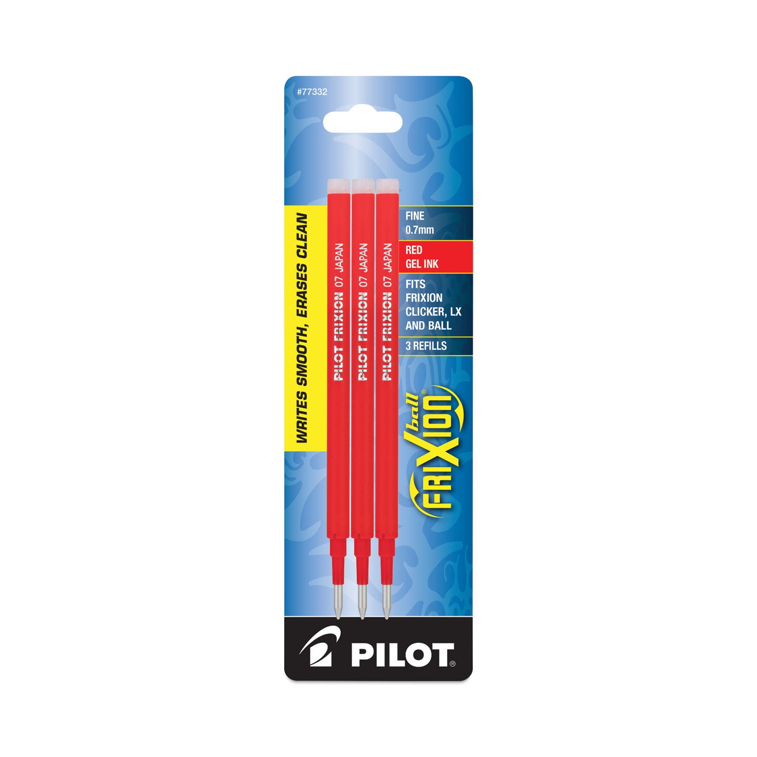 0.70 mm , Medium Point - Red Ink - Eco-friendly, Wear Resistant, Tear Resistant, Erasable - 3 / Pack
