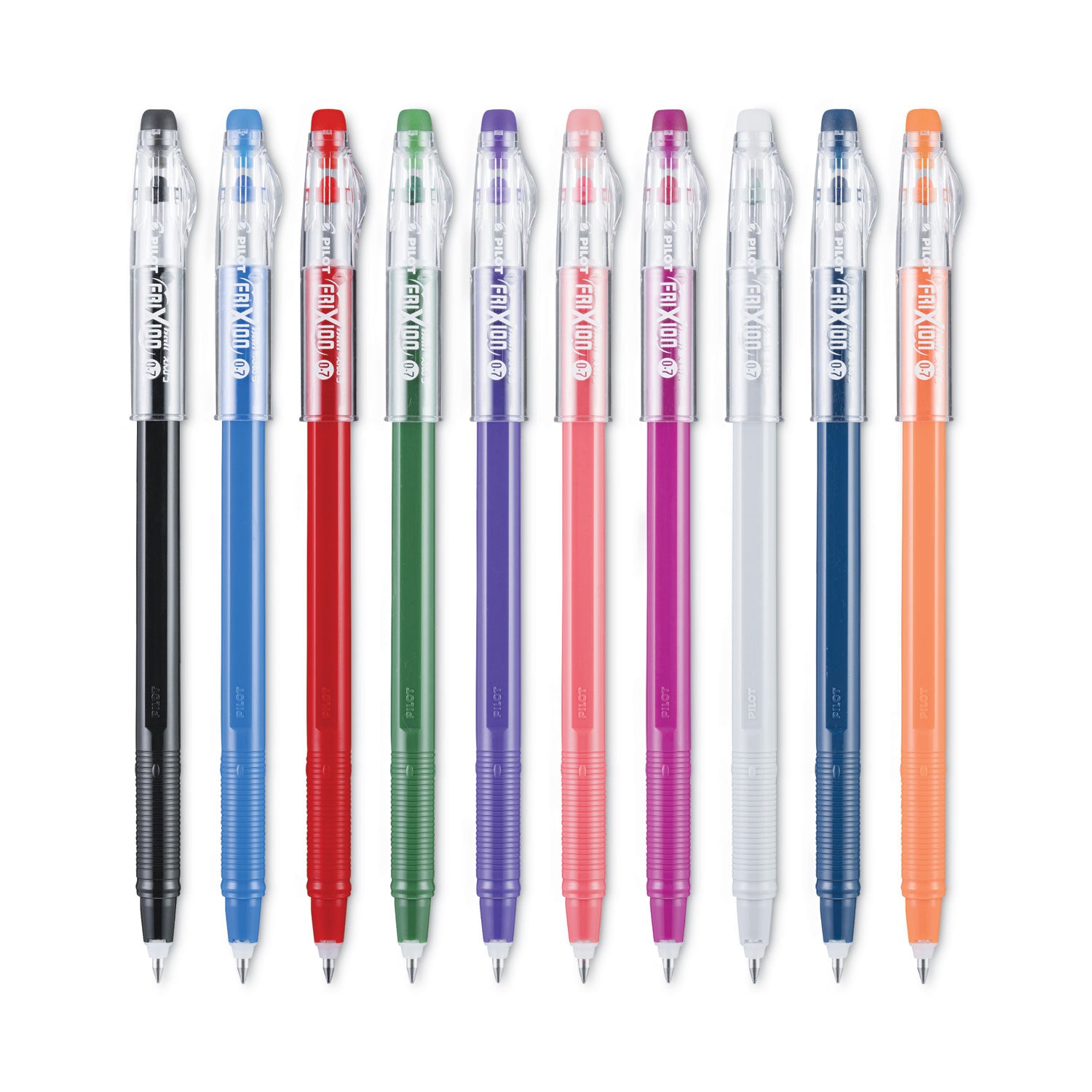 Pilot Gel Ink Pens - 0.7 mm Fine Pen Point - Erasable - Assorted Ink - Gel-based - Writing, Document - 10 / Pack