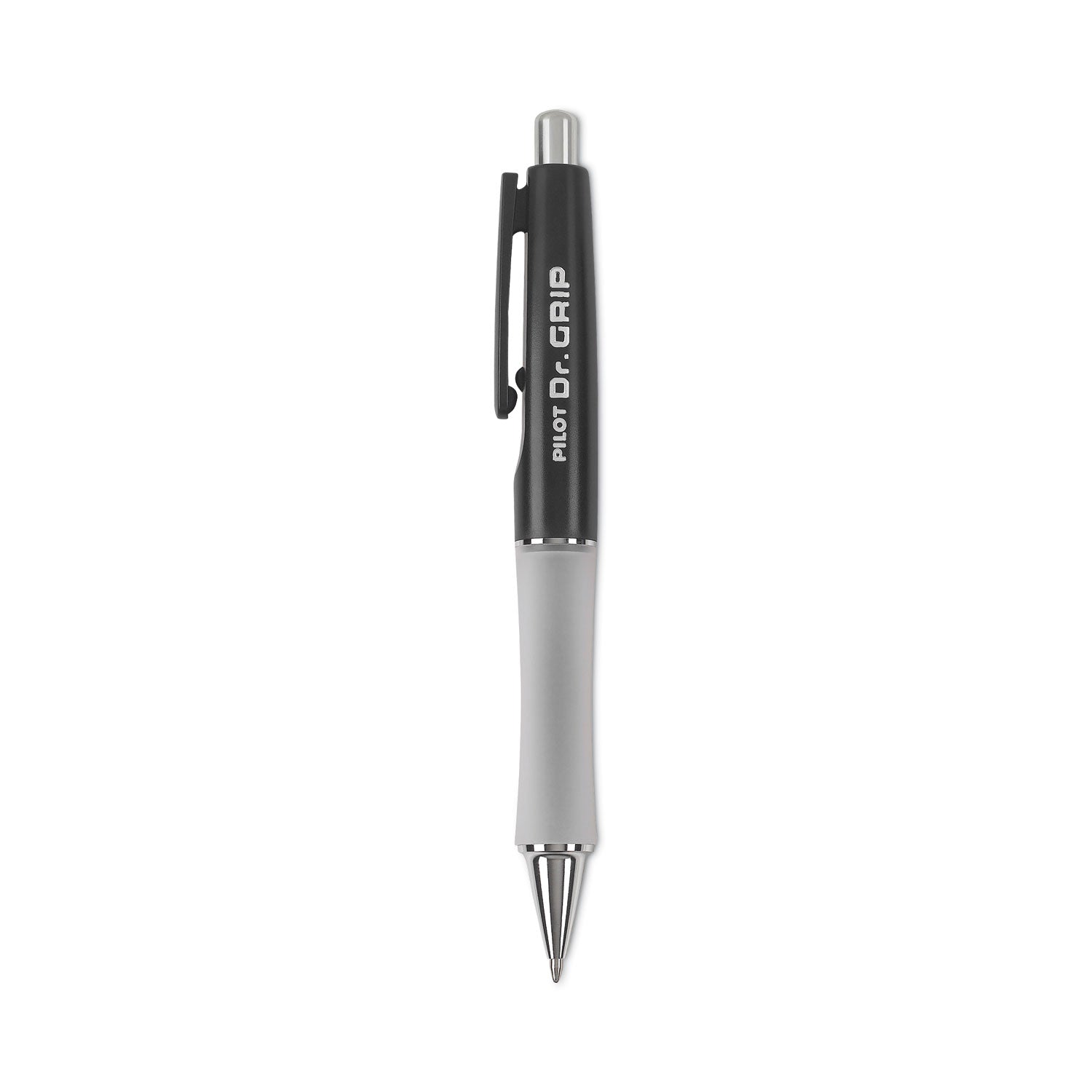 Pilot Dr. Grip Retractable Ballpoint Pens - 1 mm Medium Pen Point - Refillable - Retractable - Black Ink - Black Barrel - 1 Each
