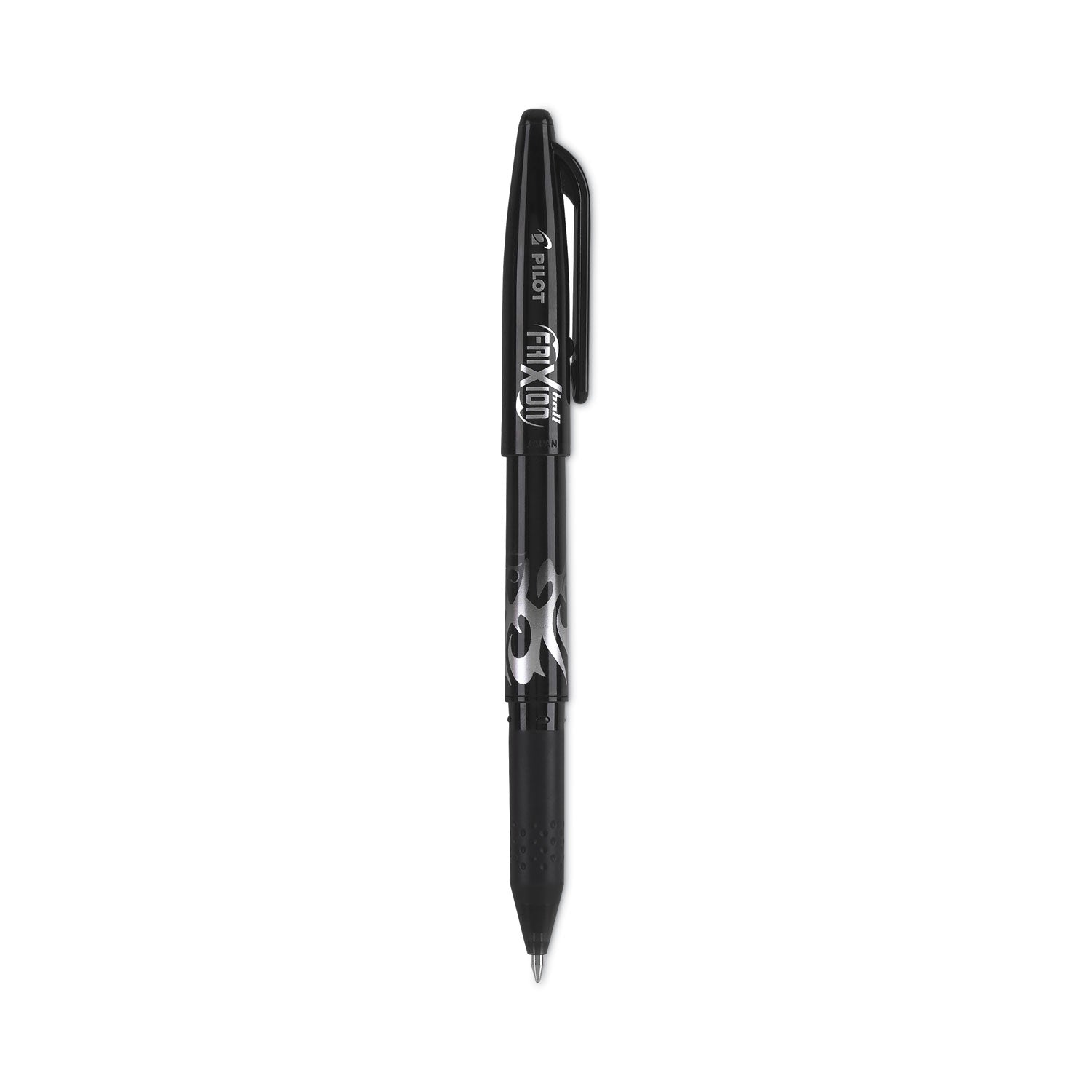 FriXion Gel Pens - 0.7 mm Fine Pen Point - Erasable - Black Ink - Gel-based - Black Barrel - Document, Writing - 1 Dozen