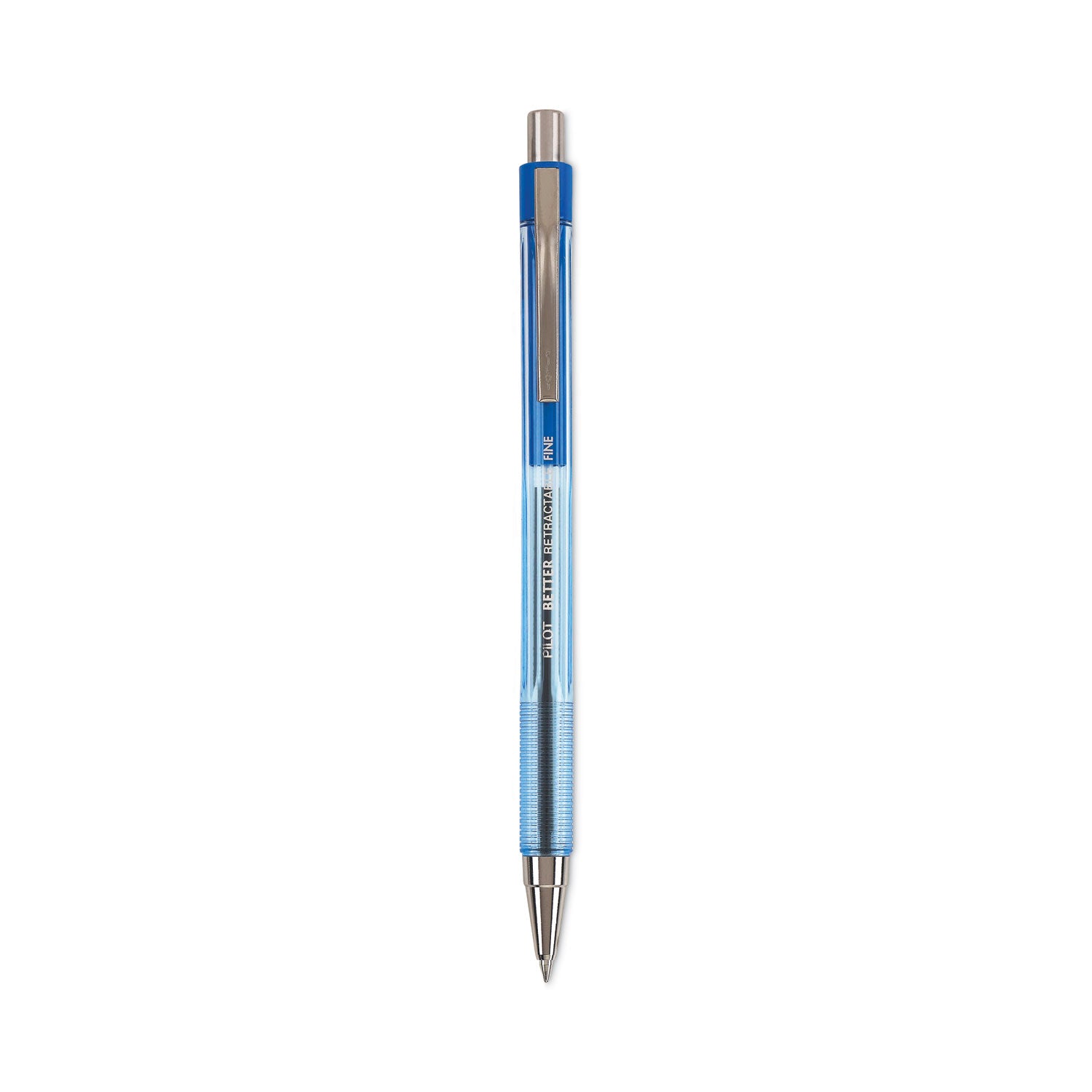 Pilot Better Retractable Ballpoint Pens - 0.7 mm Pen Point - Refillable - Retractable - Blue Ink - Translucent Barrel - 1 Dozen