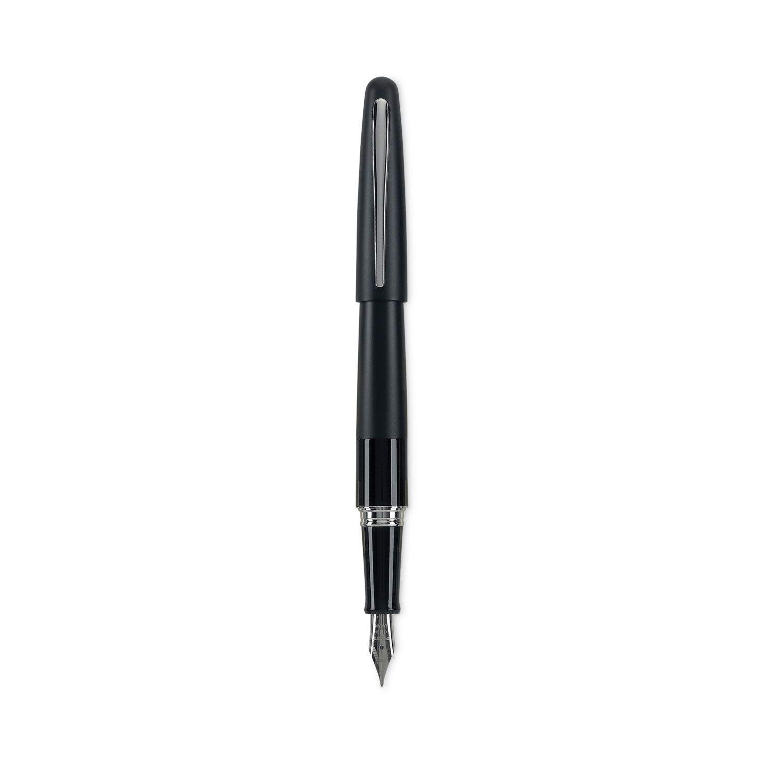 Medium Pen Point - Refillable - Black Ink - Black Brass Barrel - Stainless Steel Tip - 1 Each