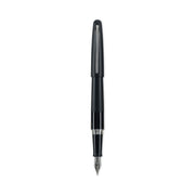 Medium Pen Point - Refillable - Black Ink - Black Brass Barrel - Stainless Steel Tip - 1 Each