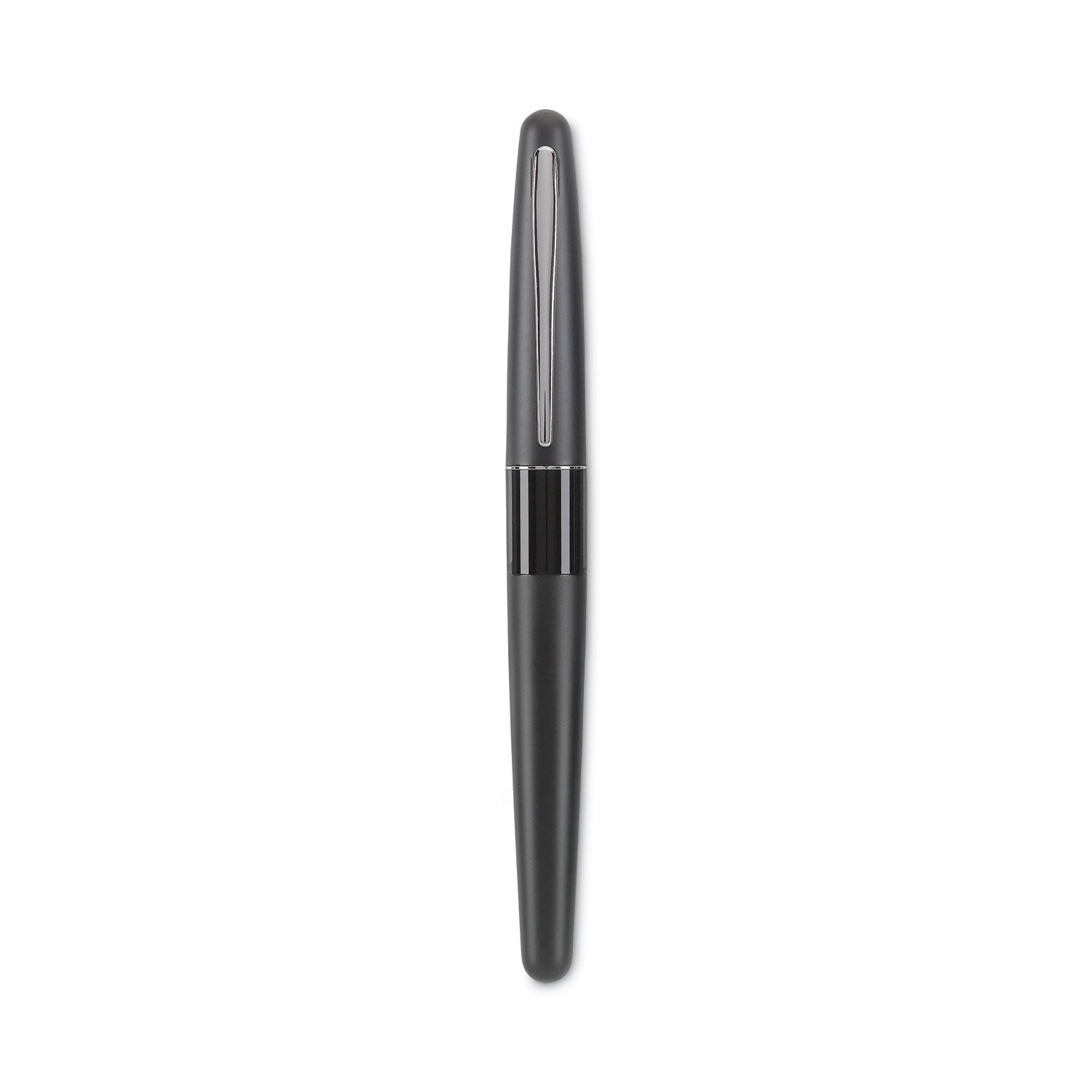Medium Pen Point - Refillable - Black Ink - Black Brass Barrel - Stainless Steel Tip - 1 Each
