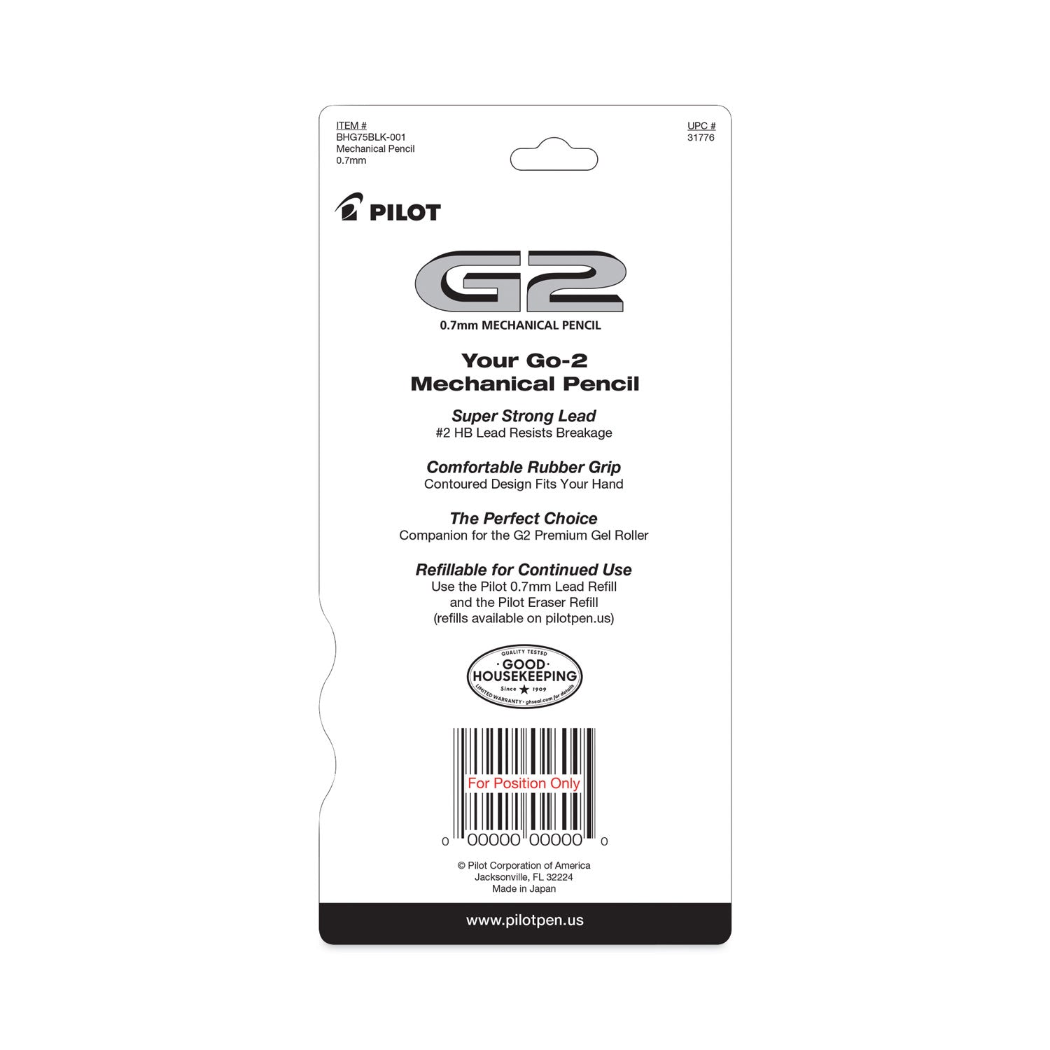 0.7 mm Lead - HB/#2 - Refillable - Assorted Barrel - 5 / Pack