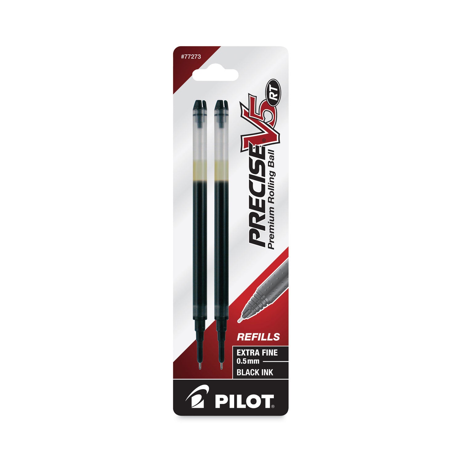 Pilot Precise V5 RT Premium Rolling Ball Pen Refills - 0.50 mm , Extra Fine Point - Black Ink - 1 Pack