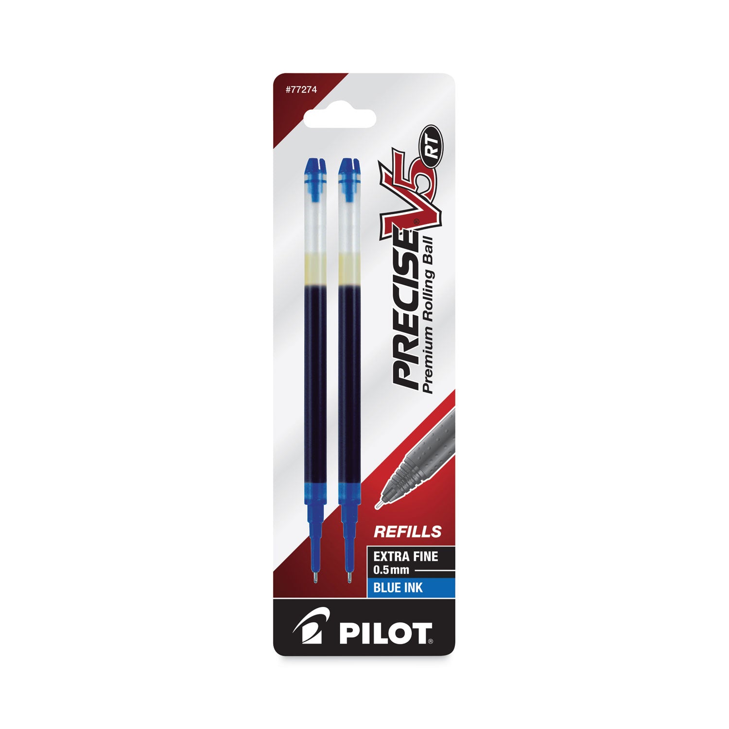Pilot Precise V5 RT Premium Rolling Ball Pen Refills - 0.50 mm , Extra Fine Point - Blue Ink - 1 Pack