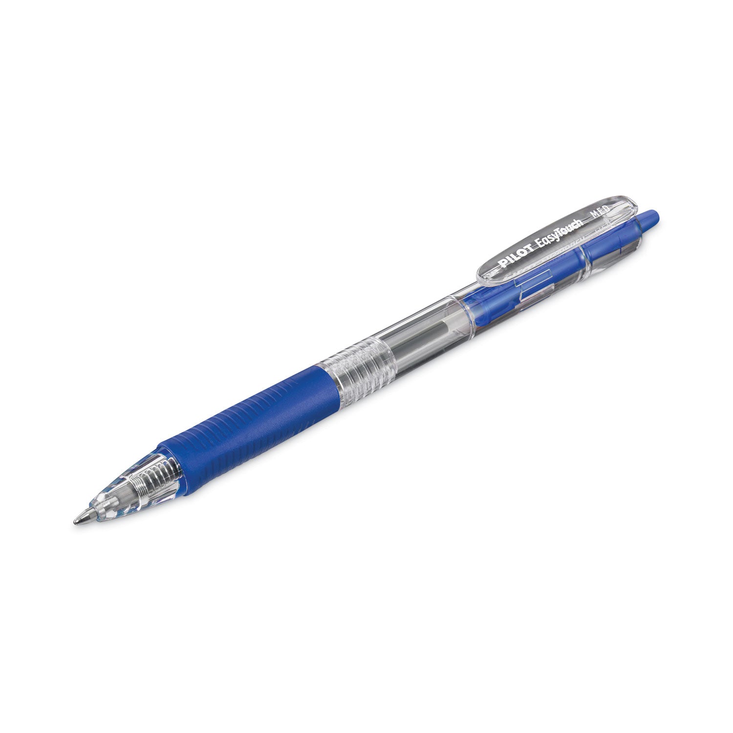 Pilot Retractable Ballpoint Pens - 1 mm Medium Pen Point - Refillable - Retractable - Blue Ink - Clear Barrel - 1 Dozen