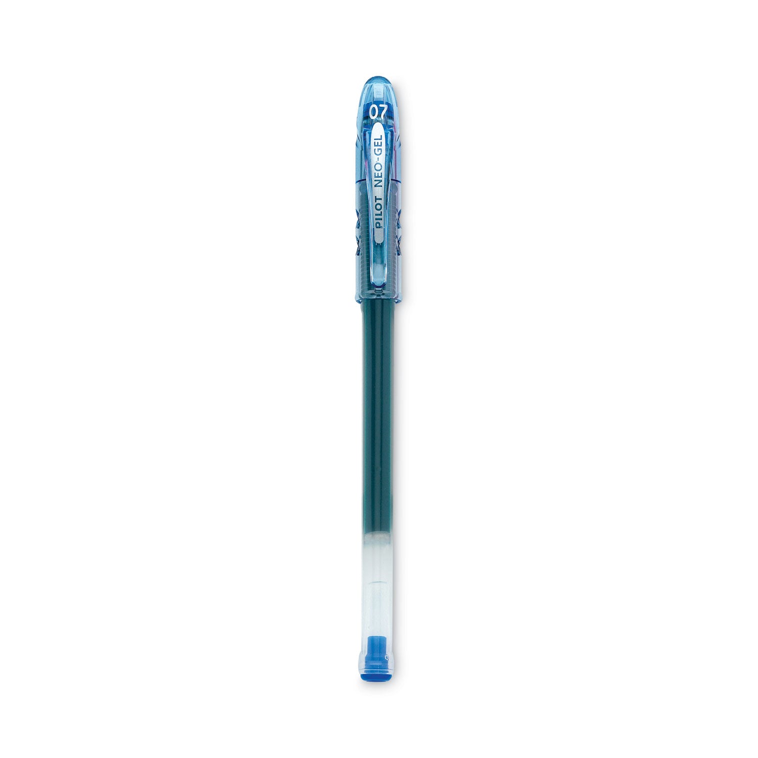 Pilot Neo-Gel Rollerball Pens - 0.7 mm Fine Pen Point - Blue Ink - Gel-based - Translucent Barrel - 1 Dozen
