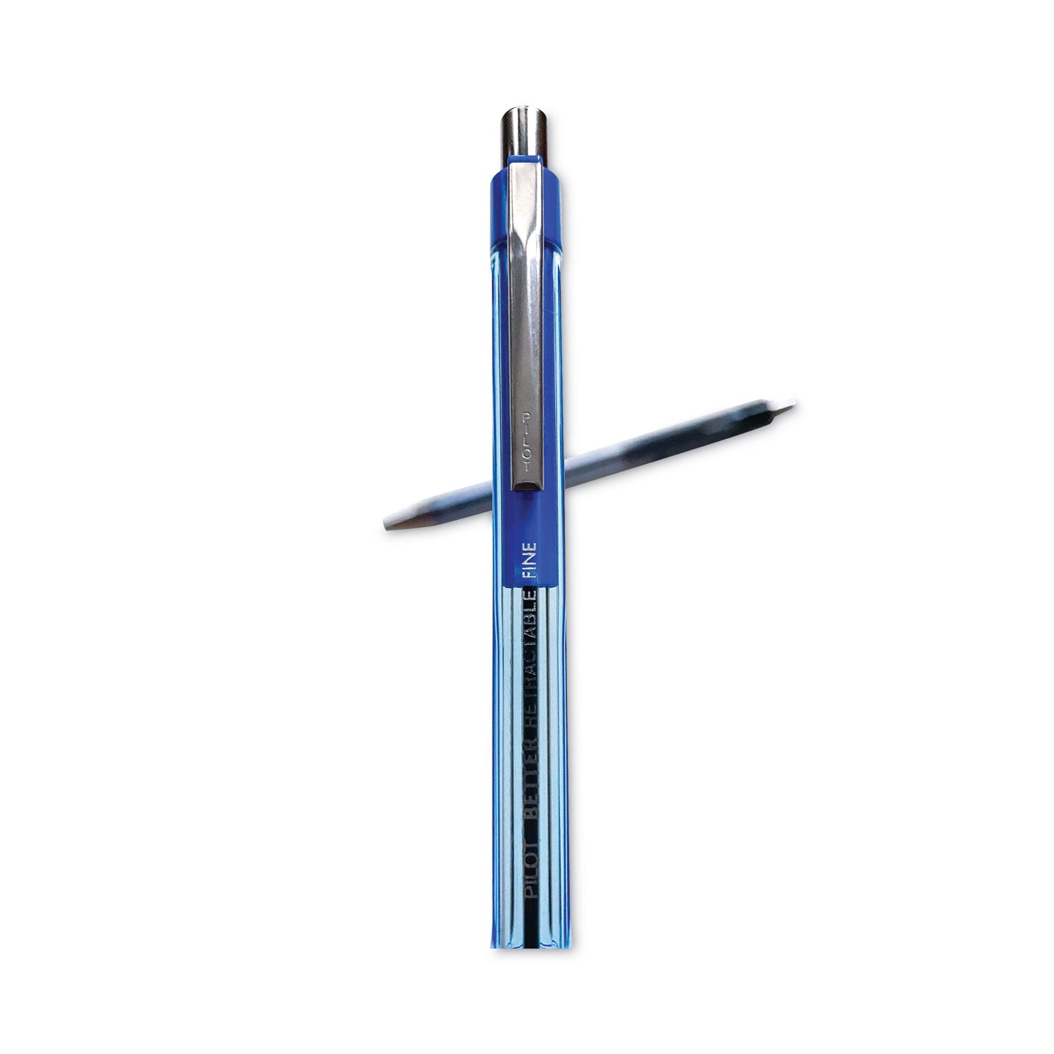 Pilot Better Retractable Ballpoint Pens - 0.7 mm Pen Point - Refillable - Retractable - Blue Ink - Translucent Barrel - 1 Dozen