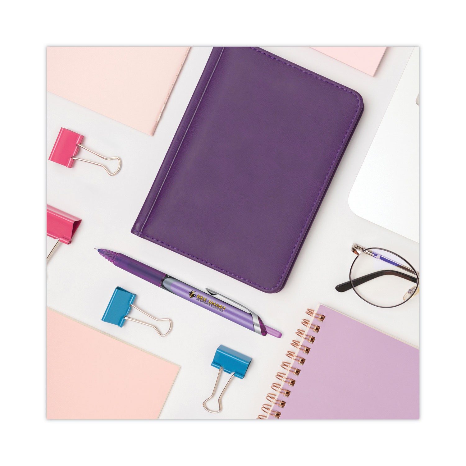 Pilot Extra-Fine Premium Retractable Rolling Ball Pens - 0.5 mm Extra Fine Needle Pen Point - Refillable - Retractable - Purple Ink - Water Based - Purple Barrel - Writing - 1 Dozen