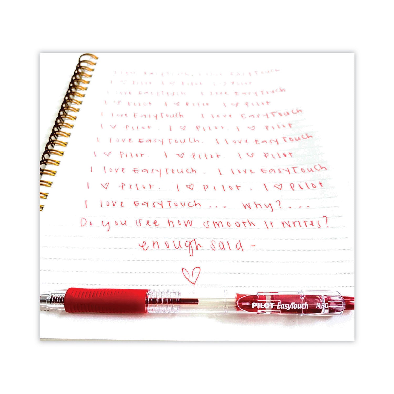 Pilot Retractable Ballpoint Pens - 0.7 mm Fine Pen Point - Refillable - Retractable - Red Ink - Clear Barrel - 1 Dozen