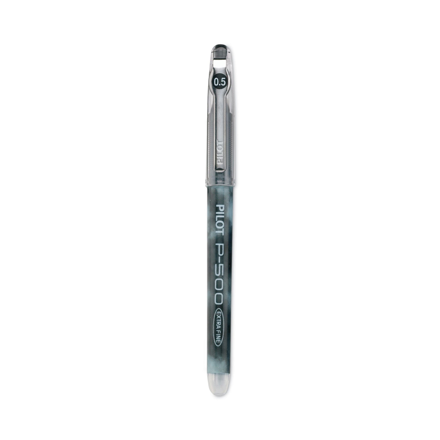 Pilot Precise P-500 Precision Point Extra-Fine Capped Gel Rolling Ball Pens - 0.5 mm Extra Fine Needle Pen Point - Black Ink - Gel-based - Black Barrel - 1 Dozen