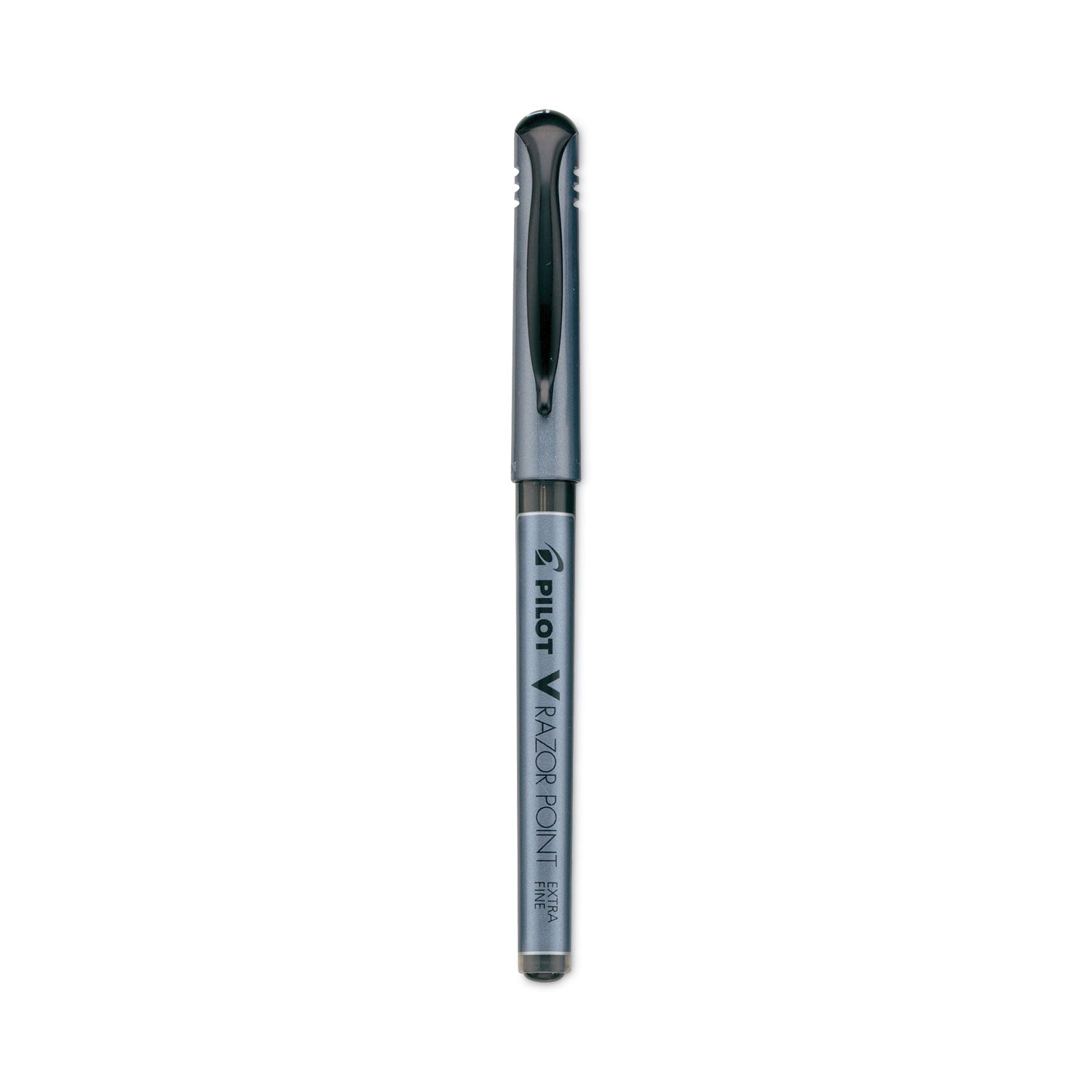 Pilot Marker Pens - 0.5 mm Extra Fine Pen Point - Black Ink - Clear Plastic, Gray Barrel - Writing - 1 Dozen