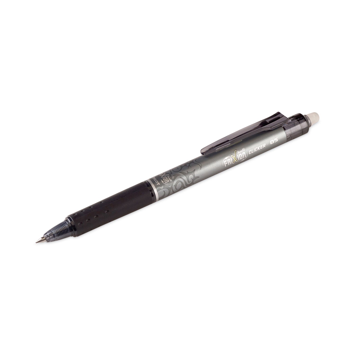 Pilot FriXion Ball Clicker Gel Ink Pens, 0.5 mm Extra Fine, Retractable, Erasable, Black Ink, 1 Dozen