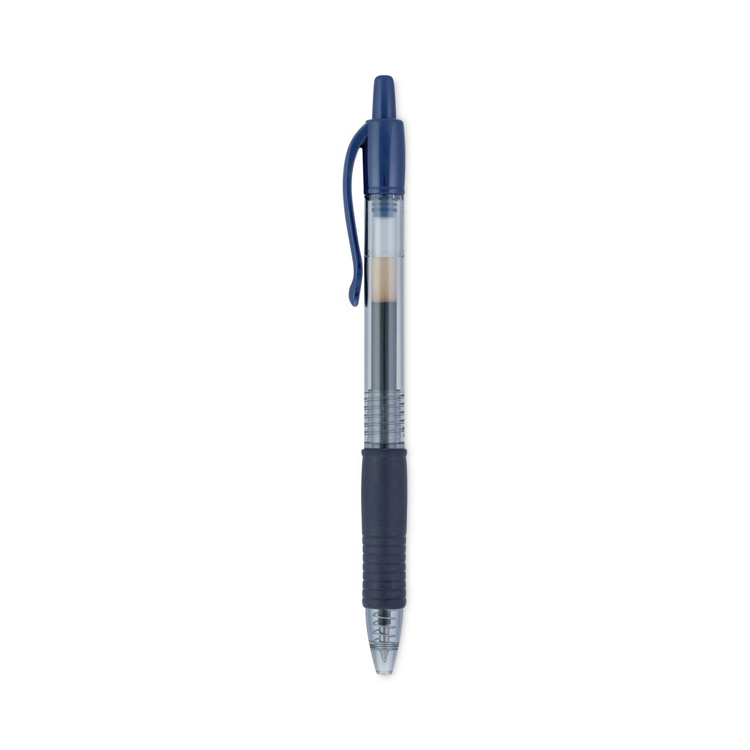 G2 Premium Gel Ink Retractable Pens - 0.7 mm Fine Pen Point - Refillable - Retractable - Navy Blue Ink - Gel-based - Clear Barrel - 1 Dozen