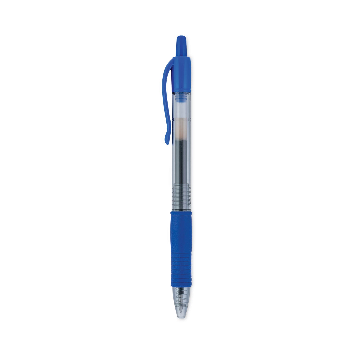 G2 Premium Gel Ink Retractable Pens - 0.38 mm Ultra Fine Pen Point - Refillable - Retractable - Blue Ink - Gel-based - Clear Barrel - 1 Dozen