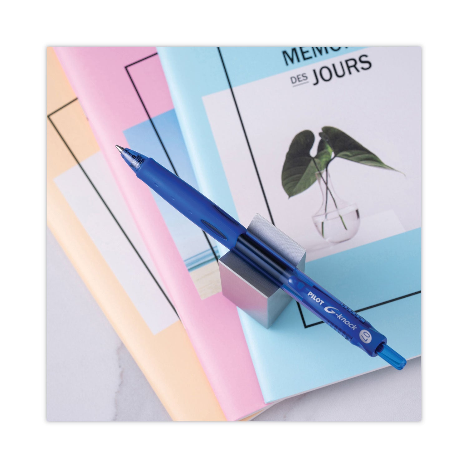 Pilot Retractable Gel Ink Pens - 0.7 mm Fine Pen Point - Refillable - Retractable - Blue Ink - Gel-based - Blue Barrel - 1 Dozen
