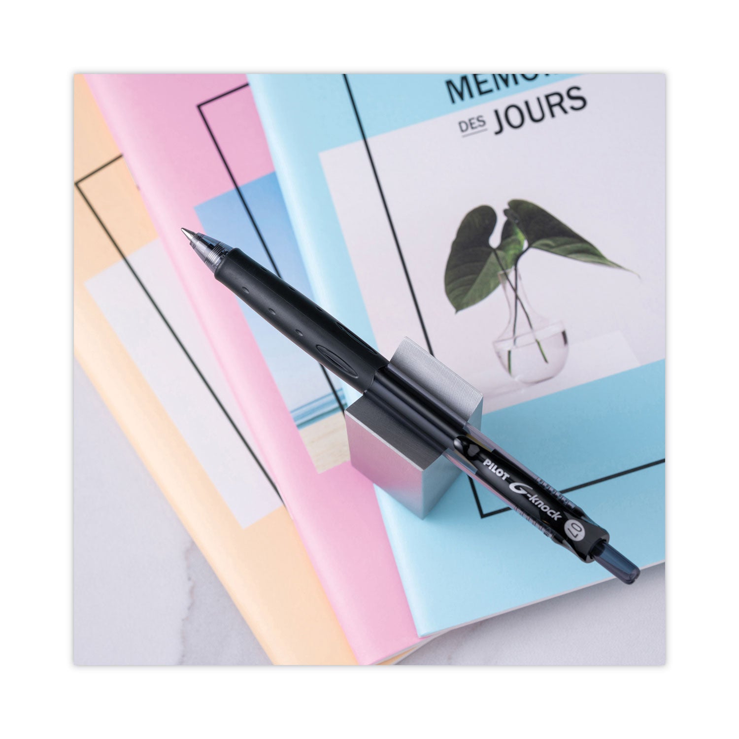 Pilot Retractable Gel Ink Pens - 0.7 mm Fine Pen Point - Refillable - Retractable - Black Ink - Gel-based - Black Barrel - 1 Dozen