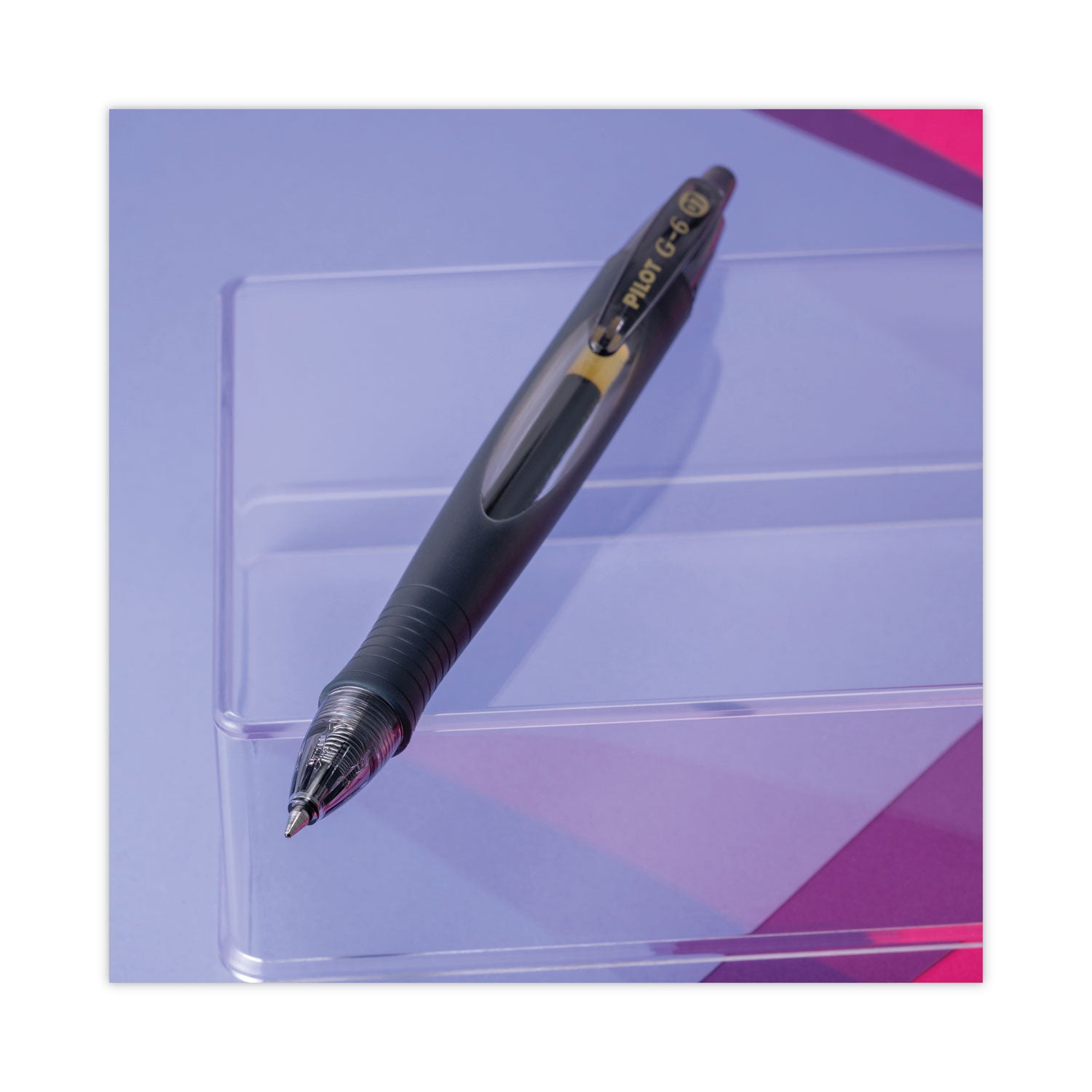 0.7 mm Fine Pen Point - Refillable - Retractable - Black Ink - Gel-based - Black Rubber Barrel - 1 Dozen
