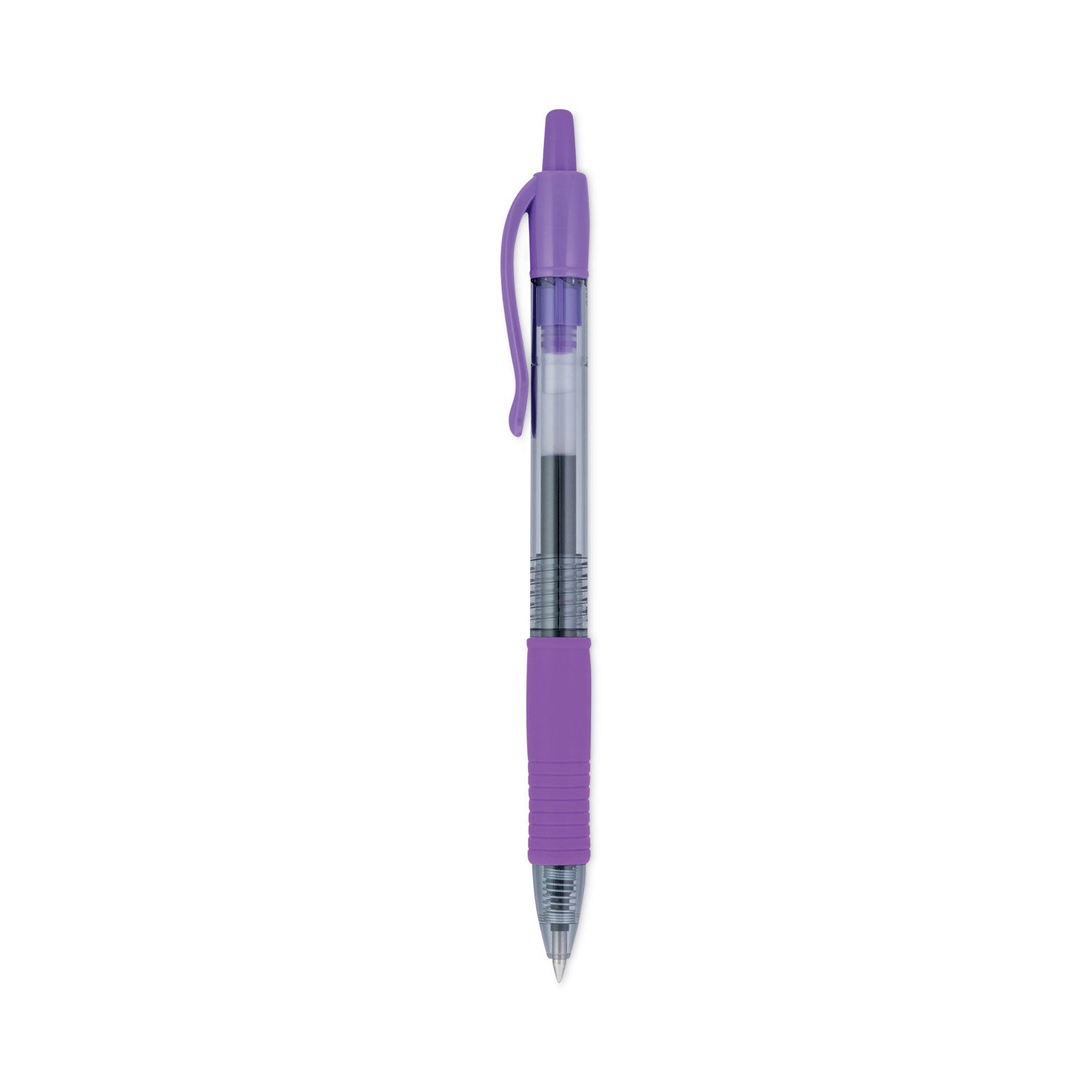 G2 Premium Gel Ink Retractable Pens - 0.5 mm Extra Fine Pen Point - Refillable - Retractable - Purple Ink - Gel-based - Clear Barrel - 1 Dozen