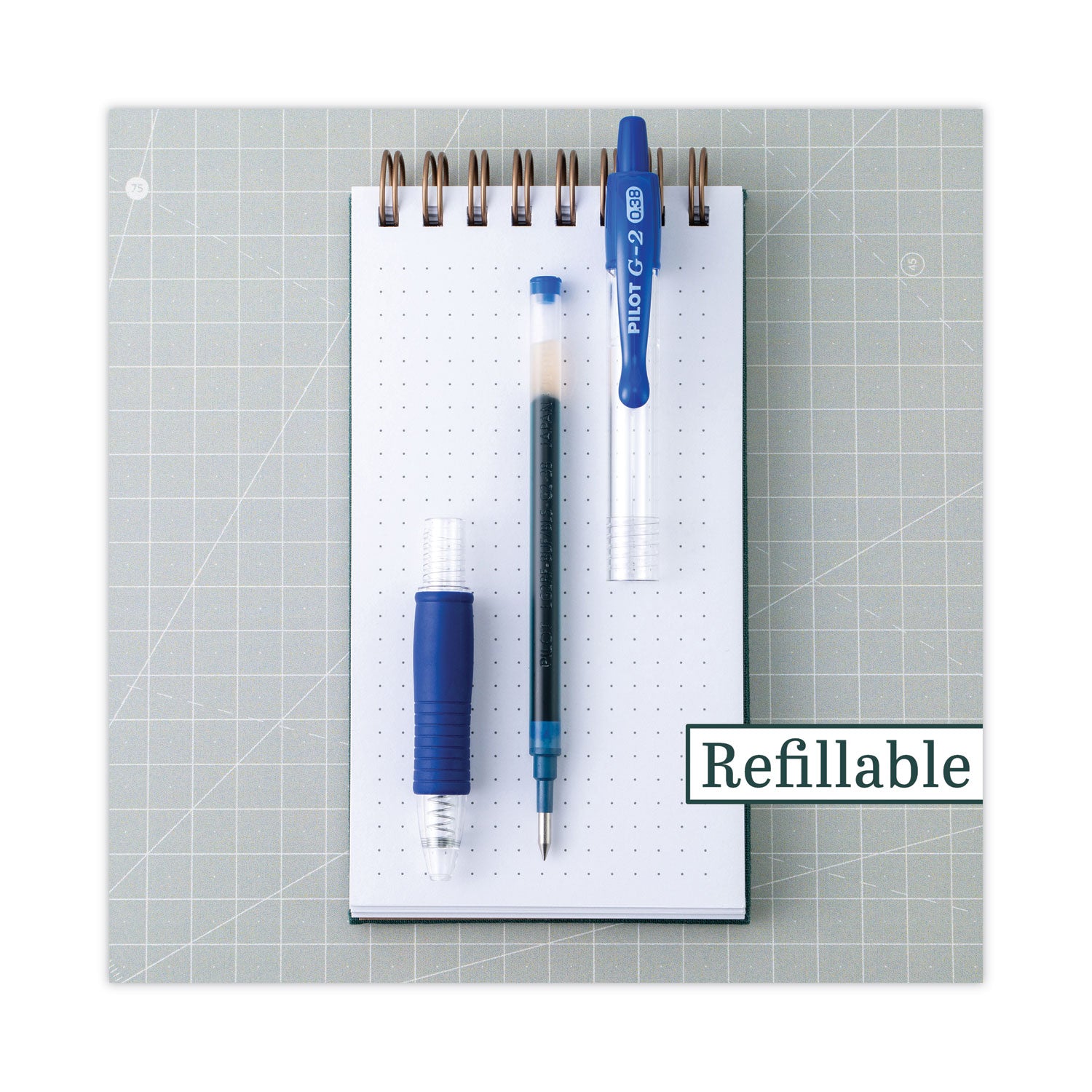 G2 Premium Gel Ink Retractable Pens - 0.38 mm Ultra Fine Pen Point - Refillable - Retractable - Blue Ink - Gel-based - Clear Barrel - 1 Dozen