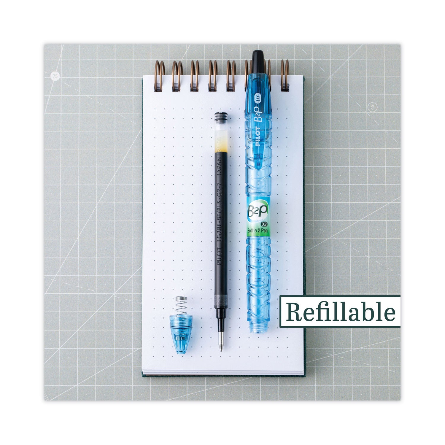 Pilot Fine Point Gel Pens - 0.7 mm Fine Pen Point - Refillable - Retractable - Blue Ink - Gel-based - Plastic Barrel - 1 Dozen