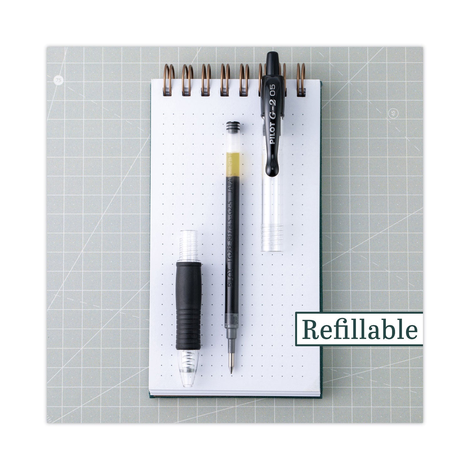 Pilot G2 Premium Gel Ink Pen Refills - 0.50 mm , Extra Fine Point - Black Ink - Smear Proof - 2 / Pack