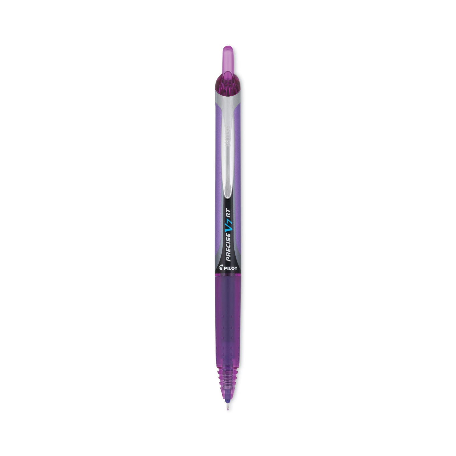 0.7 mm Fine Pen Point - Refillable - Retractable - Purple Ink - Water Based - Purple Barrel - 1 Each