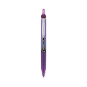 0.7 mm Fine Pen Point - Refillable - Retractable - Purple Ink - Water Based - Purple Barrel - 1 Each