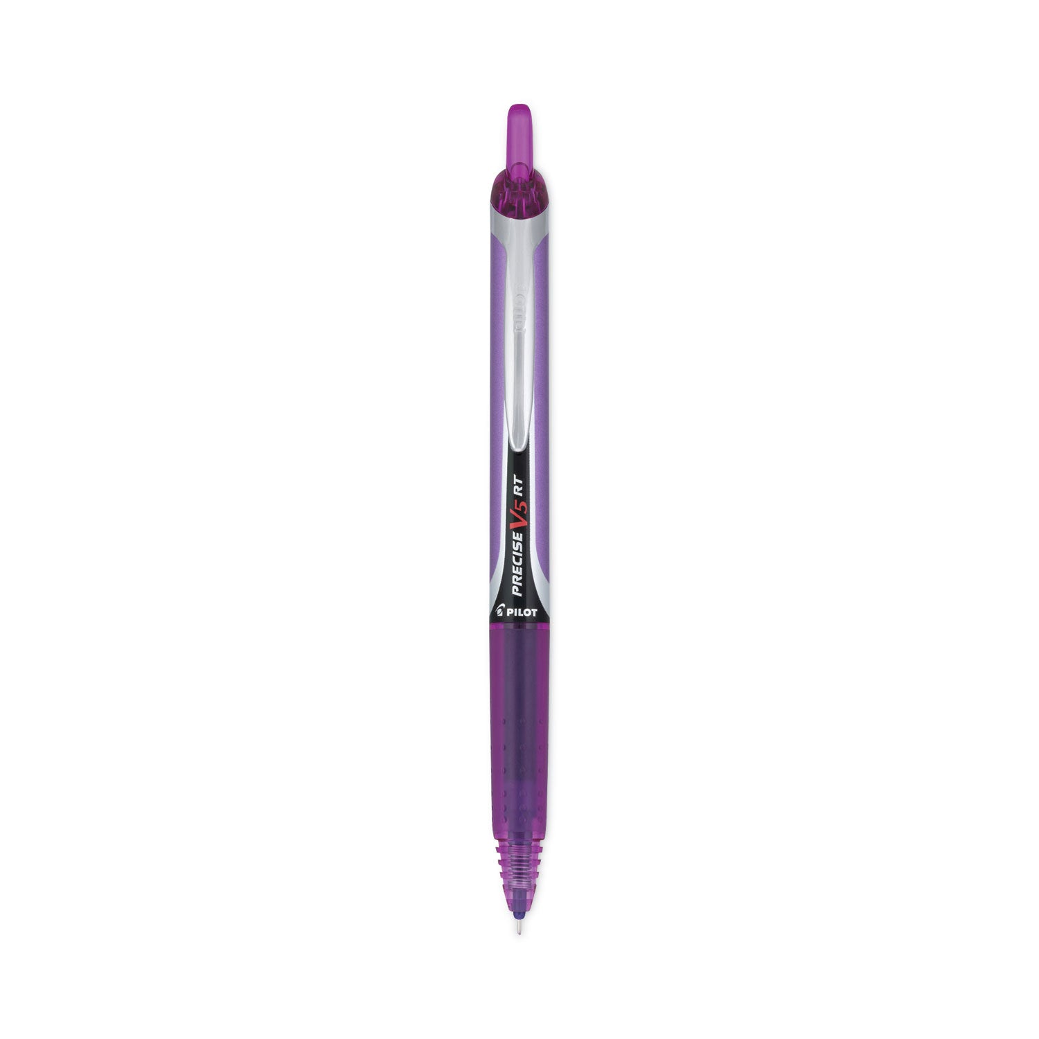 Pilot Extra-Fine Premium Retractable Rolling Ball Pens - 0.5 mm Extra Fine Needle Pen Point - Refillable - Retractable - Purple Ink - Water Based - Purple Barrel - Writing - 1 Dozen