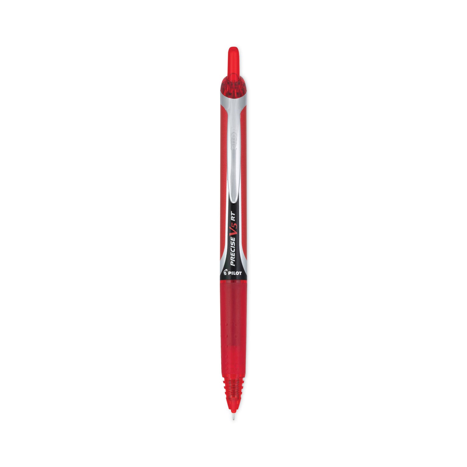 Pilot Extra-Fine Premium Retractable Rolling Ball Pens - 0.5 mm Extra Fine Needle Pen Point - Retractable - Red Ink - Water Based - Red Barrel - Writing - 1 Dozen