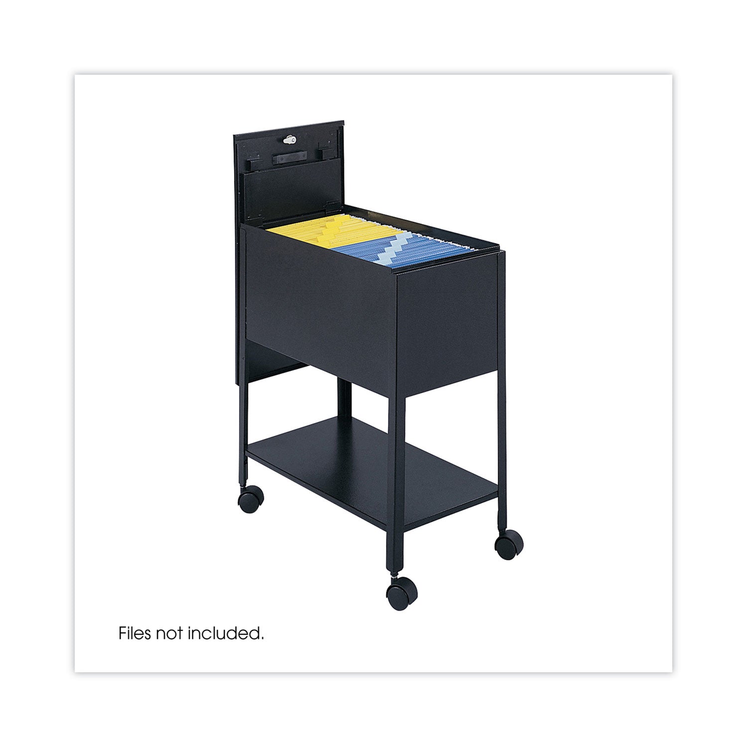 Cart 24 Steel Ltr Tub File Blk