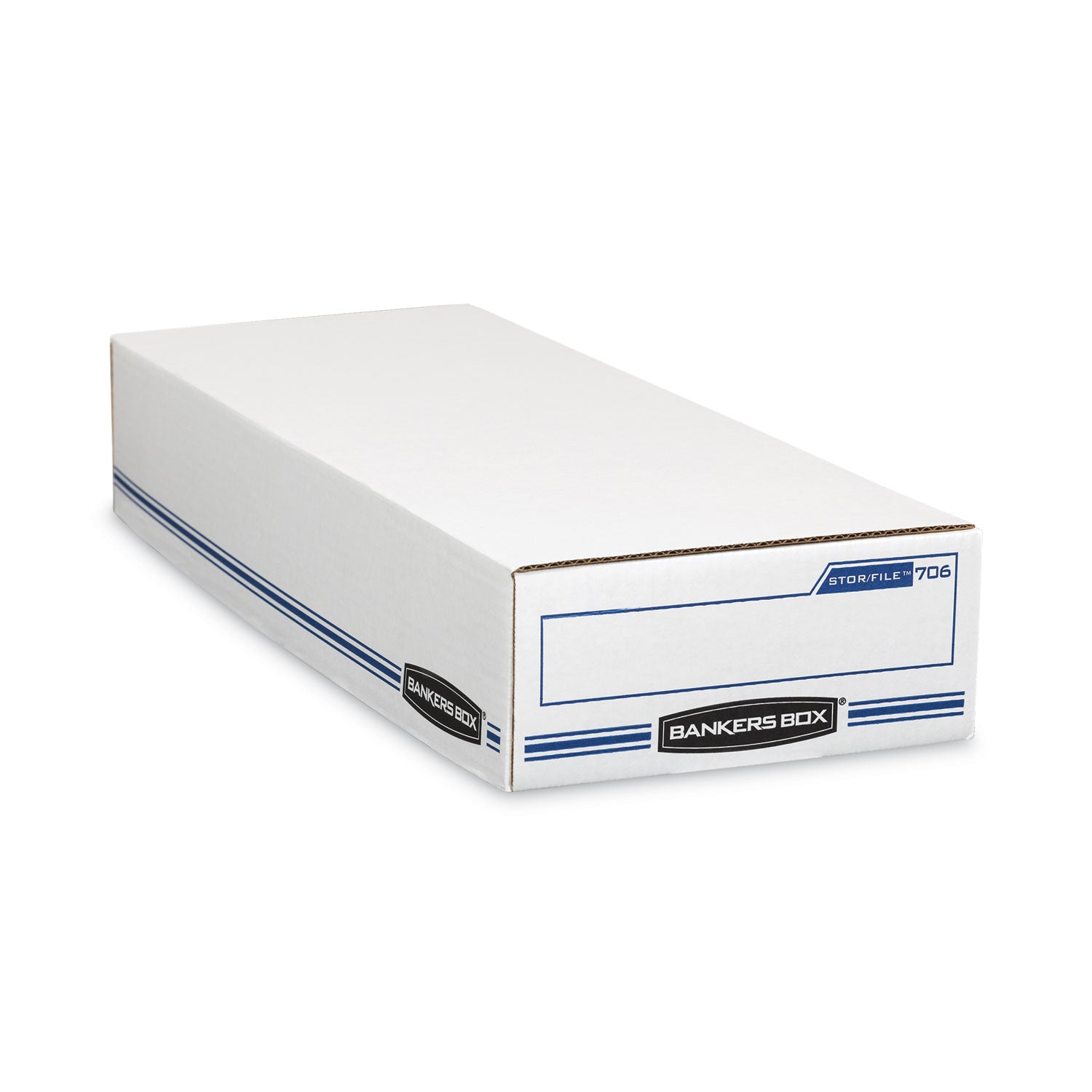 Internal Dimensions: 9" Width x 24" Depth x 4" Height - External Dimensions: 9.3" Width x 25" Depth x 4.1" Height - 650 lb - Flip Top Closure - Light Duty - Stackable - White, Blue - For File, Check, Deposit Slip - Recycled - 12 / Carton