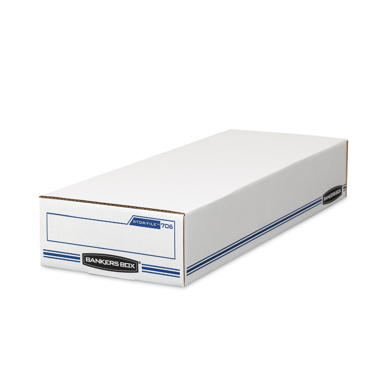 Internal Dimensions: 9" Width x 24" Depth x 4" Height - External Dimensions: 9.3" Width x 25" Depth x 4.1" Height - 650 lb - Flip Top Closure - Light Duty - Stackable - White, Blue - For File, Check, Deposit Slip - Recycled - 12 / Carton