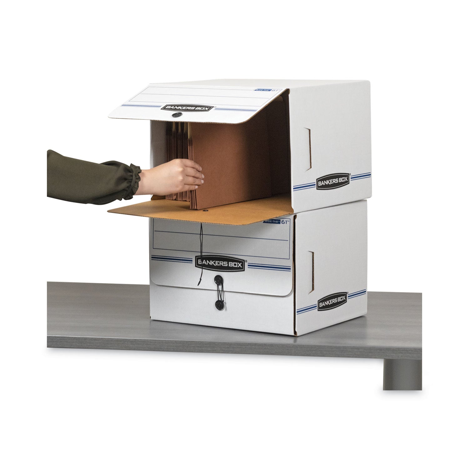 Bankers Box Side-Tab File Storage Boxes