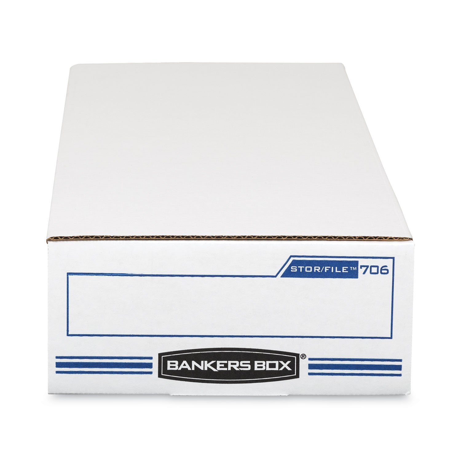 Internal Dimensions: 9" Width x 24" Depth x 4" Height - External Dimensions: 9.3" Width x 25" Depth x 4.1" Height - 650 lb - Flip Top Closure - Light Duty - Stackable - White, Blue - For File, Check, Deposit Slip - Recycled - 12 / Carton