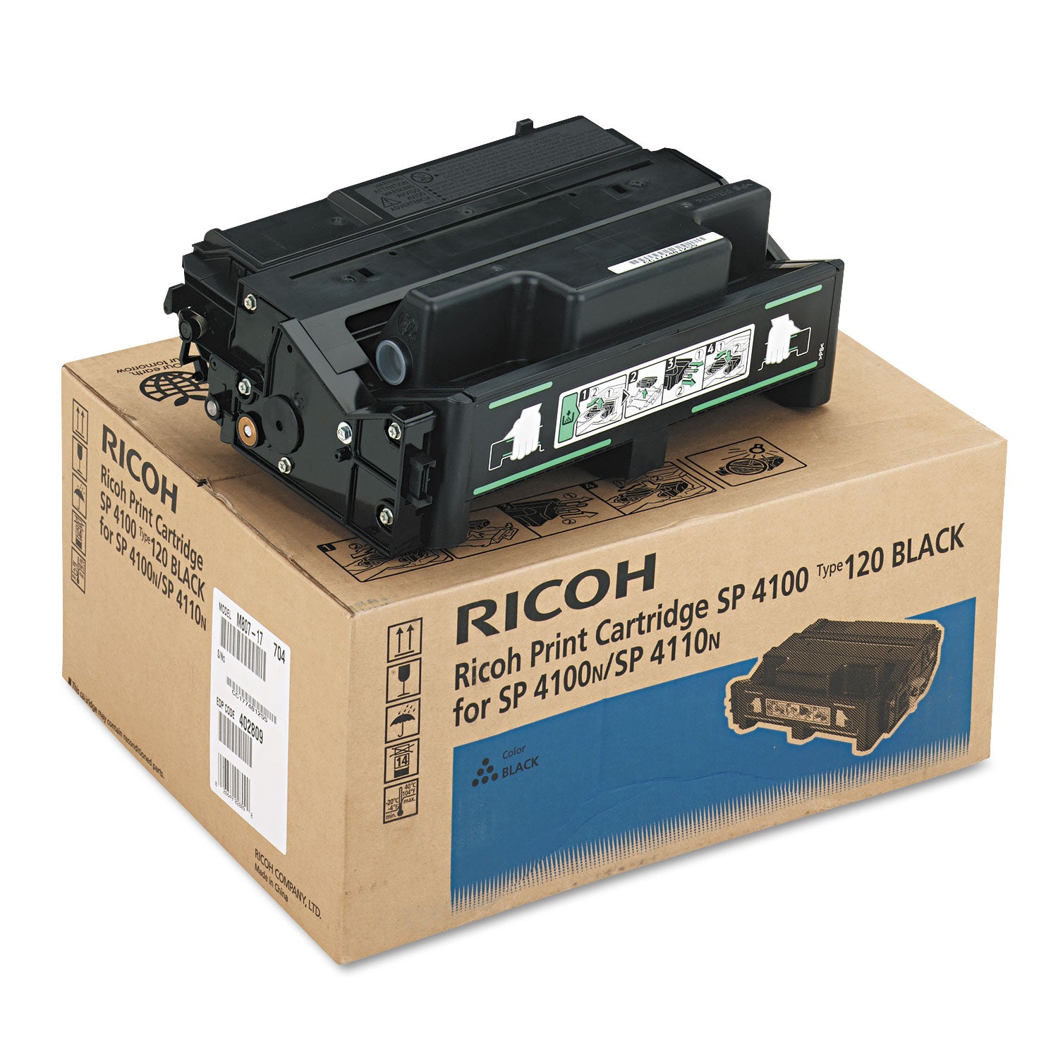Ricoh SP 4100 Original Laser Toner Cartridge - Black - 1 Each
