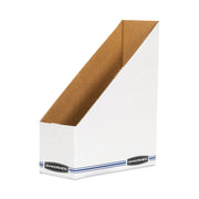Bankers Box Stor/File&trade; Magazine Files - Letter - White, Blue - Cardboard - 12 / Carton