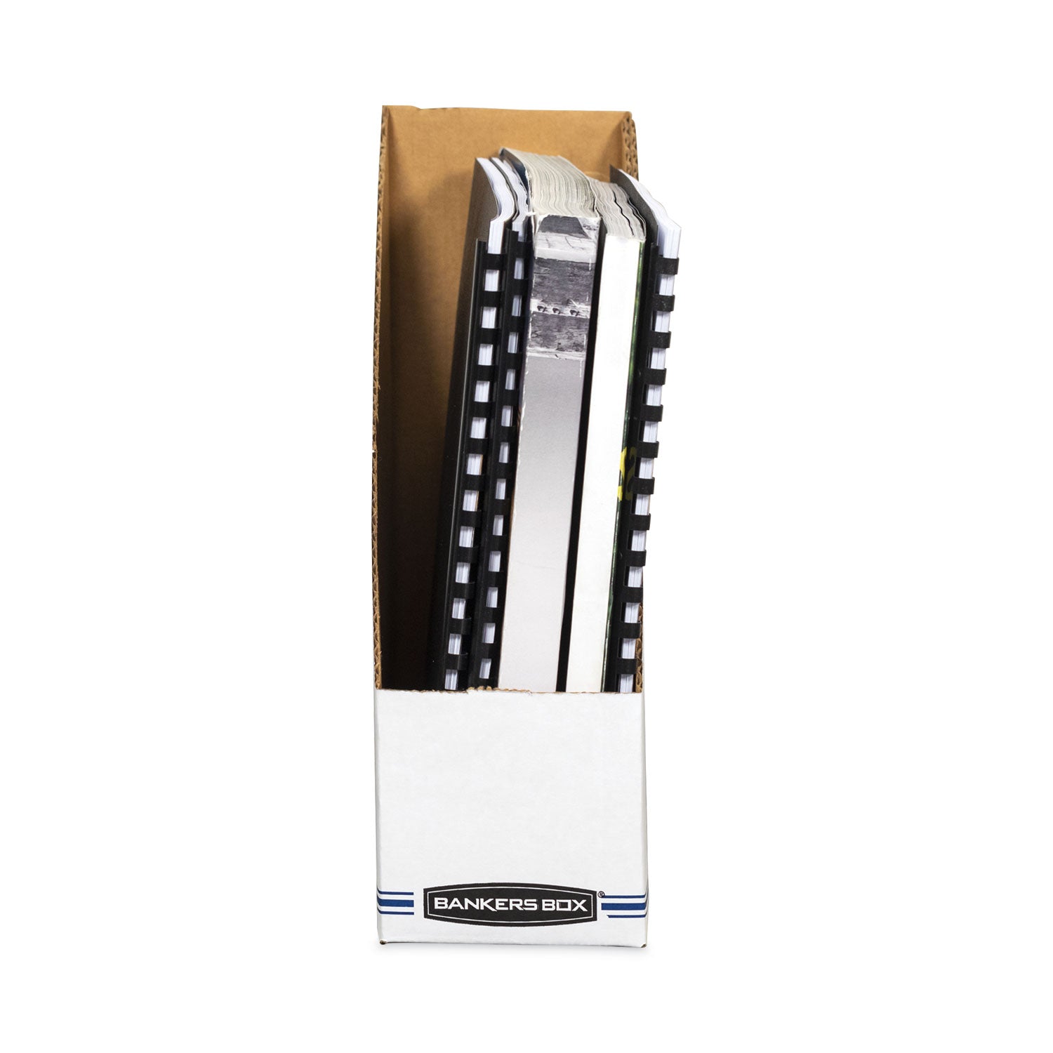 Bankers Box Stor/File&trade; Magazine Files - Letter - White, Blue - Cardboard - 12 / Carton