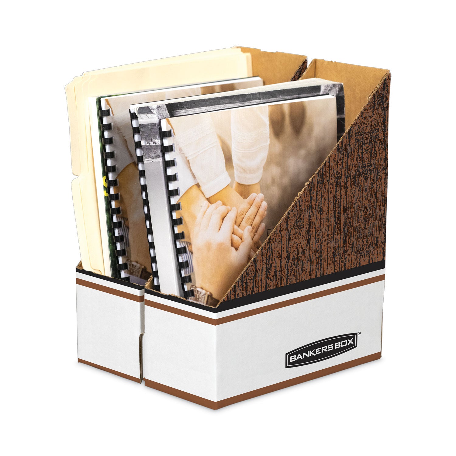 Wood Grain, White - Cardboard - 12 / Carton