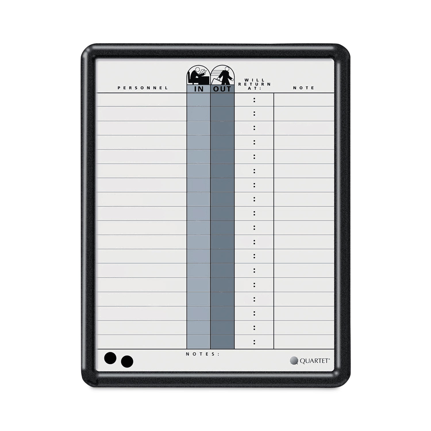 14" Board Height x 11" Board Width - Gray Porcelain Surface - Magnetic, Durable, Stain Resistant, Dent Resistant, Ghost Resistant, Scratch Resistant - Black Frame - 1 Each
