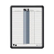 14" Board Height x 11" Board Width - Gray Porcelain Surface - Magnetic, Durable, Stain Resistant, Dent Resistant, Ghost Resistant, Scratch Resistant - Black Frame - 1 Each