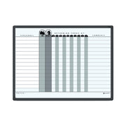 Quartet Classic In/Out Board System - 18" Board Height x 24" Board Width - Gray Porcelain Surface - Black Aluminum Frame - 1 Each