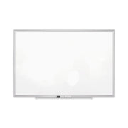 Quartet Classic Premium Porcelain Magnetic Board, 48" x 36", White Surface, Silver Aluminum Frame, Rectangle, Horizontal/Vertical Orientation, Magnetic, 1 Each
