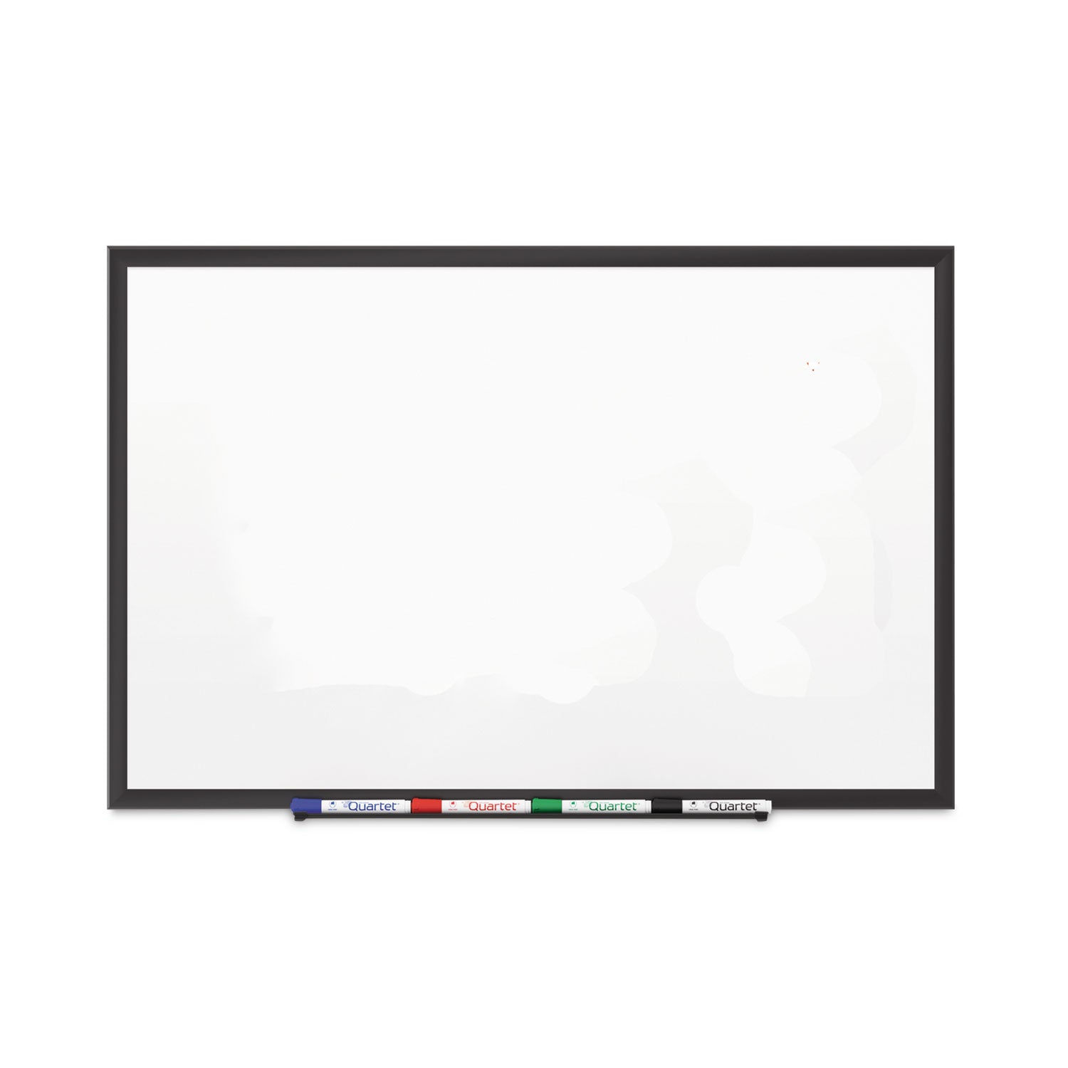 Quartet DuraMax Classic Whiteboard, 60" x 36", White Porcelain Surface, Black Aluminum Frame, Magnetic, Rectangle, Horizontal/Vertical, Includes 1 Board, 4 Markers, Marker Tray, Mounting Hardware