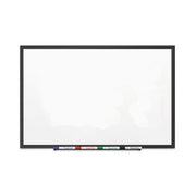 Quartet DuraMax Classic Whiteboard, 60" x 36", White Porcelain Surface, Black Aluminum Frame, Magnetic, Rectangle, Horizontal/Vertical, Includes 1 Board, 4 Markers, Marker Tray, Mounting Hardware