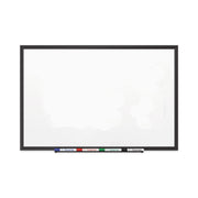 Quartet DuraMax Classic Whiteboard - 96" (8 ft) Width x 48" (4 ft) Height - White Porcelain Surface - Black Aluminum Frame - Rectangle - Horizontal/Vertical - Magnetic - 1 / Each