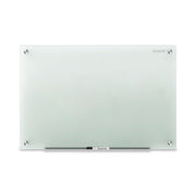 Quartet Infinity Glass Dry-Erase Whiteboard, 24" x 18", Frosted Tempered Glass Surface, Frameless, Horizontal/Vertical Mount, Includes Mounting Hardware, Marker Tray, and 1 Dry Erase Marker, 1 Each